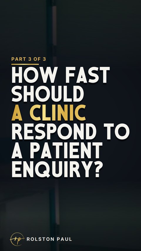 Video still: How fast should a clinic respond to a patient enquiry?