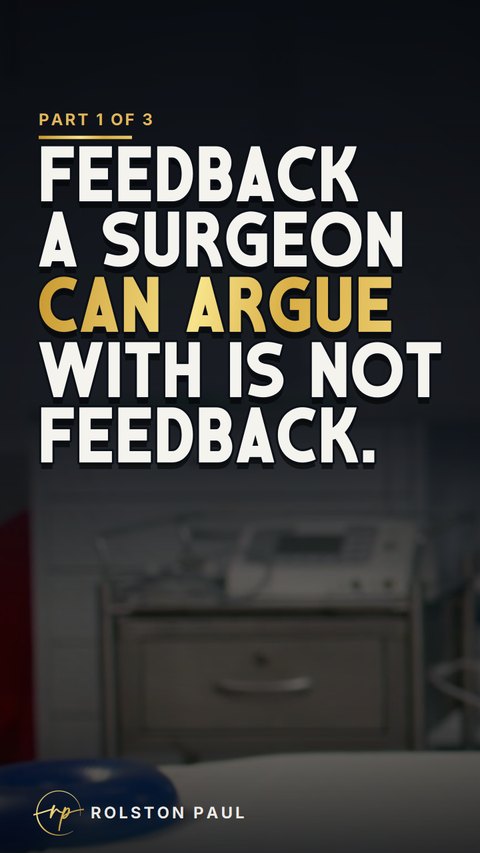 Video still: Feedback a surgeon will accept