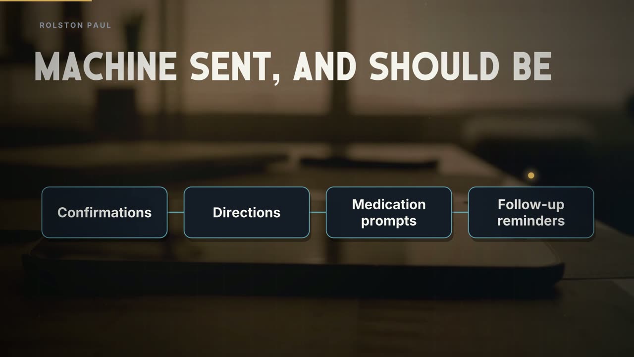 Video still: Automating patient communication without automating the relationship