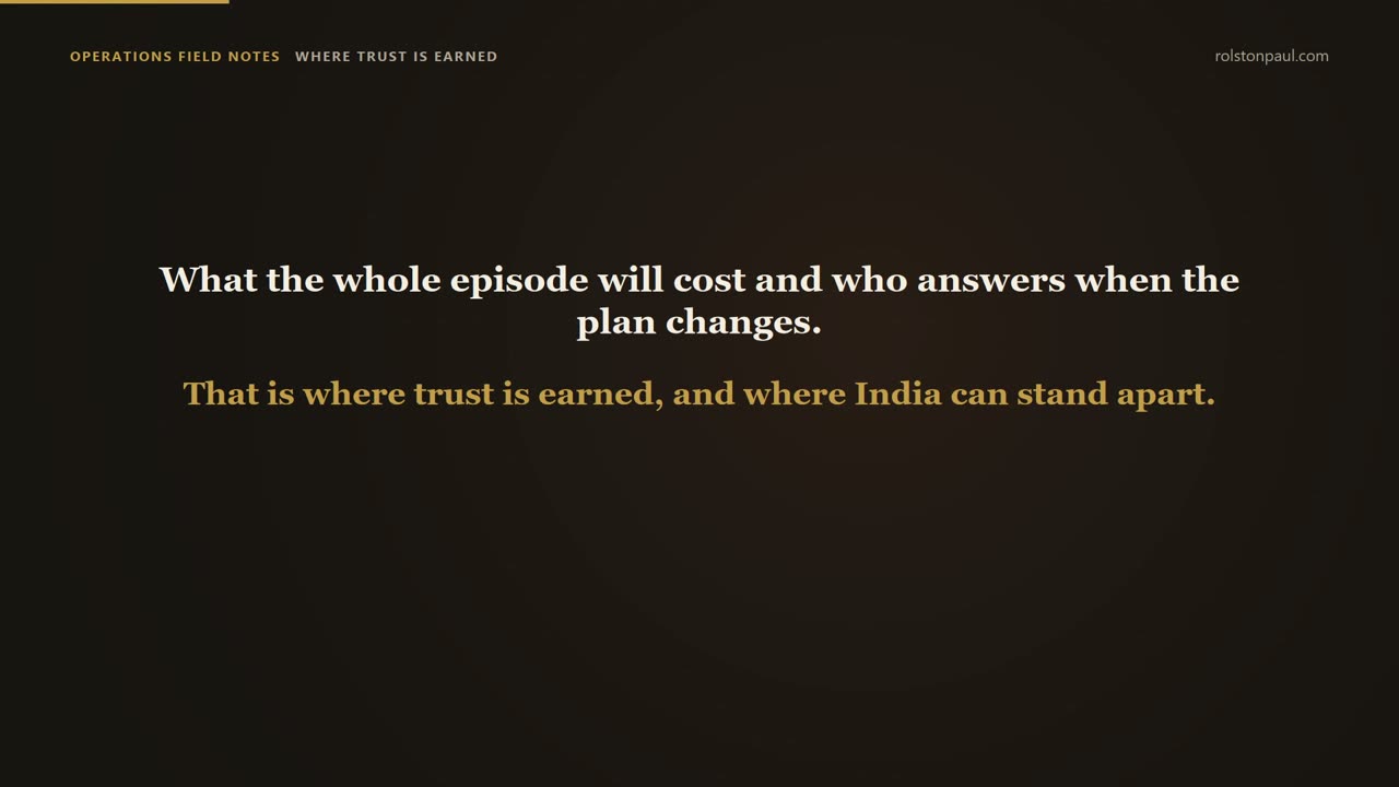 Video still: Cost is the part anyone can copy