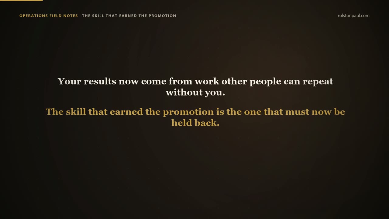 Video still: Doer to enabler: the hardest transition in operations
