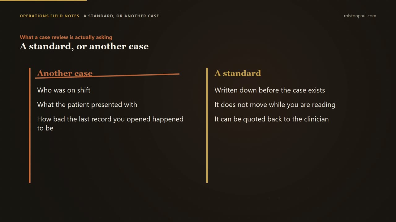 Video still: Each patient stands alone: reviewing a clinical case on its own record