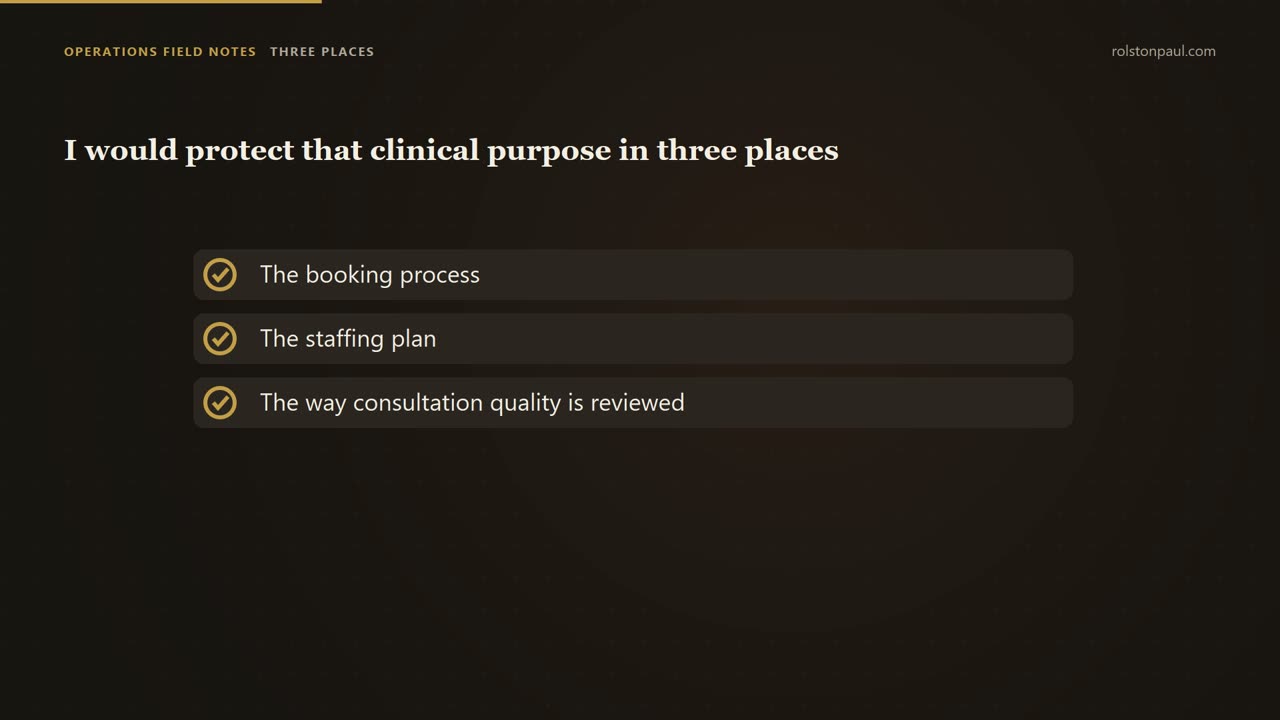 Video still: The consultation is a clinical event