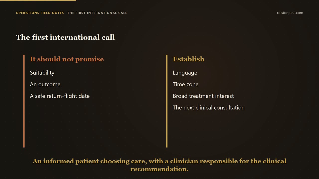 Video still: The first call: an inbound script that respects the patient