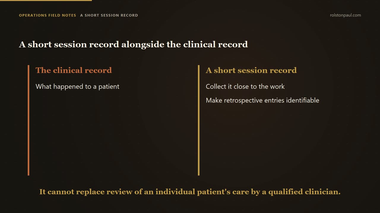 Video still: The nine numbers I want from every surgical session