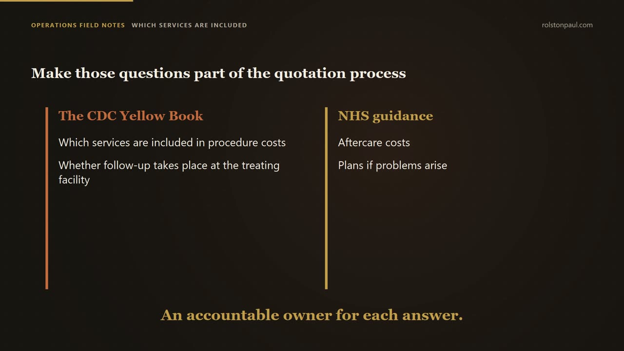 Video still: Transparent medical tourism pricing starts with a written scope