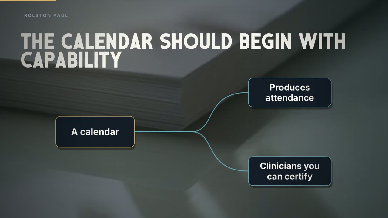 Video still: What a doctor training calendar actually has to solve