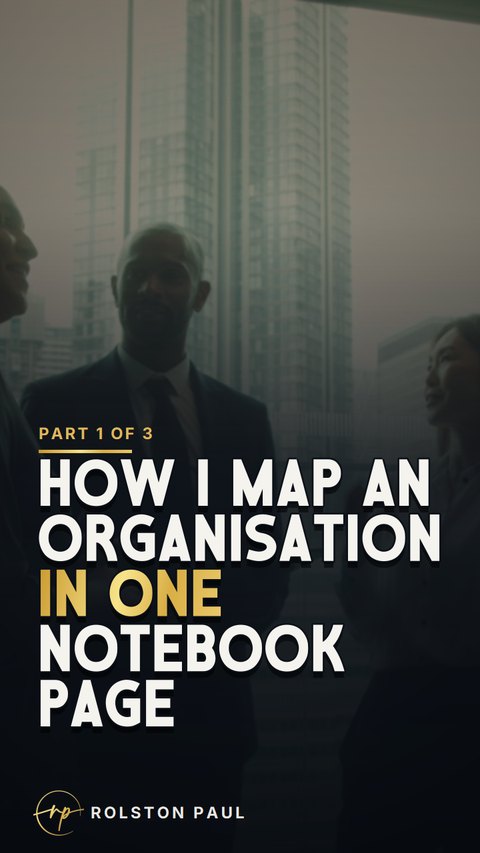 Video still: How I map an organisation in one notebook page