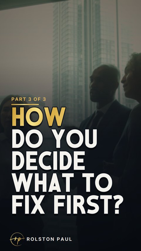 Video still: How do you decide what to fix first?