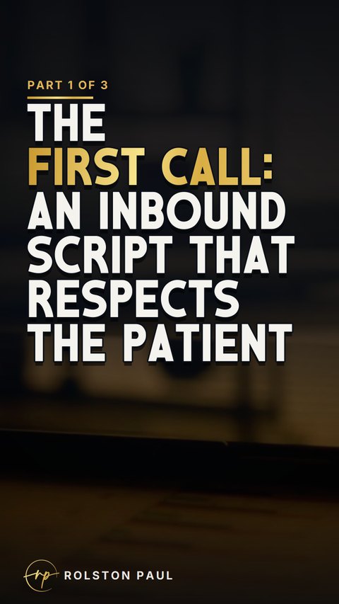 Video still: The first call: an inbound script that respects the patient