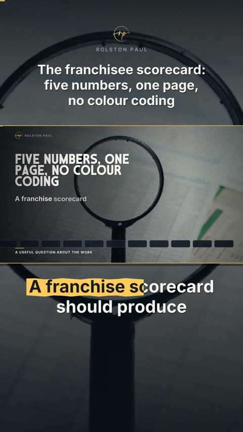 Video still: The franchisee scorecard: five numbers, one page, no colour coding