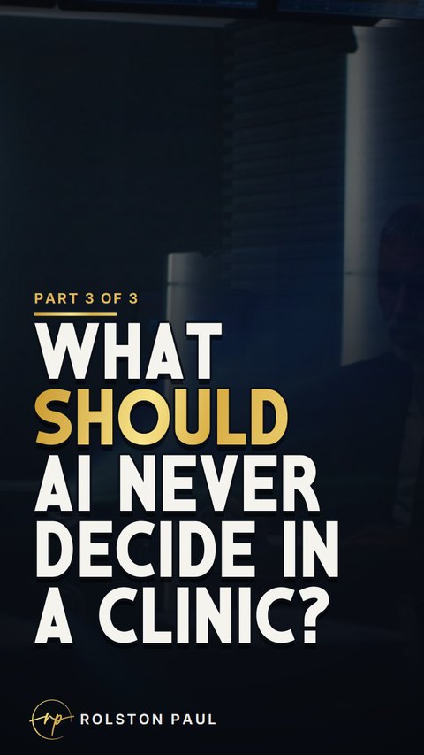 Video still: What should AI never decide in a clinic?